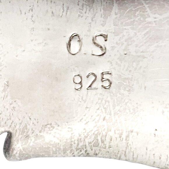 VINTAGE ORIT SCHATZMAN Sterling Silver Metal Wave Cuff - Picture 3 of 4